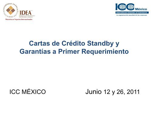 PresentaciÃ³n Cartas de Credito StandBy y GarantÃ­as.pdf - ICC MÃ©xico