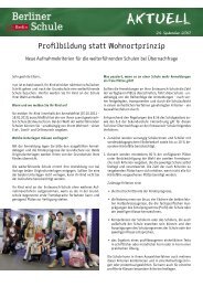 Aufnahmekriterien fÃ¼r die weiterfÃ¼hrenden Schulen bei - Berlin.de