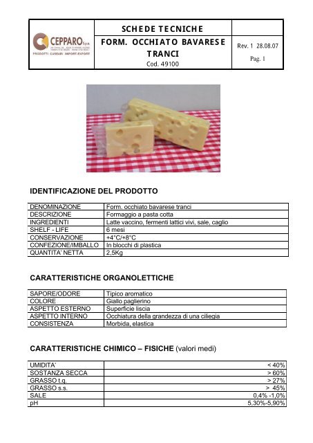49100 Occhiato bavarese tranci.pdf - Siqurcatering.it