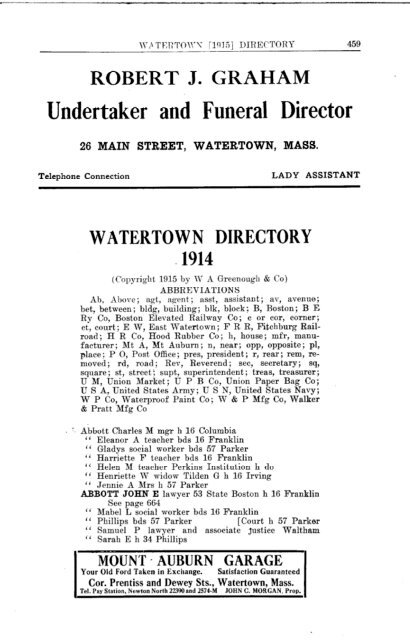 1915 - Watertown Free Public Library