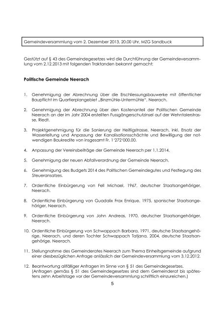 Mitteilungsblatt November 2013 [PDF, 602 KB] - Neerach