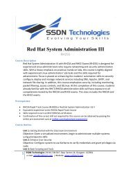 Red Hat System Administration III Syllabus - SSDN Technologies