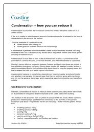 Condensation leaflet - Coastline Housing