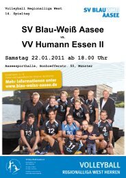 SV Blau-Weiß Aasee VV Humann Essen II - SV Blau-Weiß Aasee eV