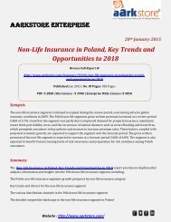 Aarkstore - Non-Life Insurance in Poland, Key Trends and Opportunities to 2018