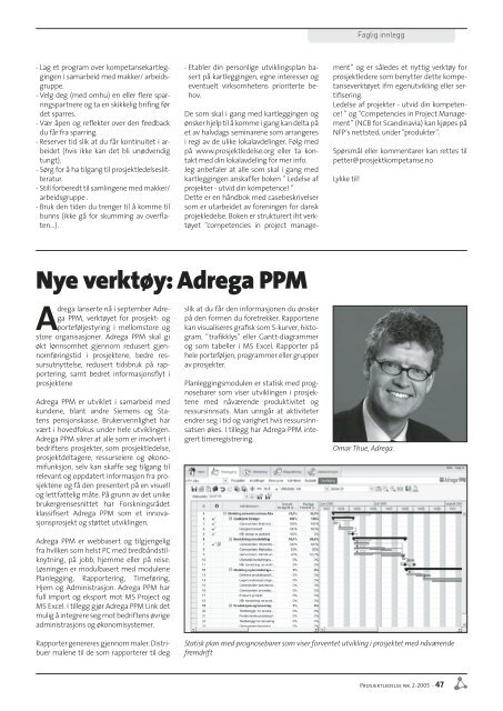 Prosjektledelse, Nr. 2 - 2005 - Norsk senter for prosjektledelse - NTNU