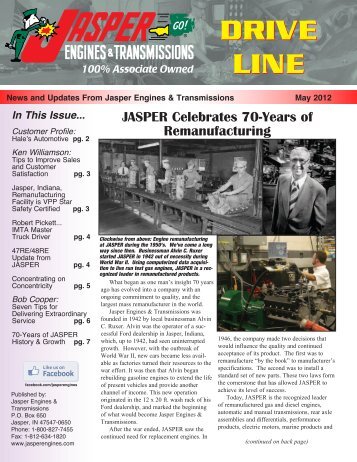 May 2012 - JASPER Engines & Transmissions