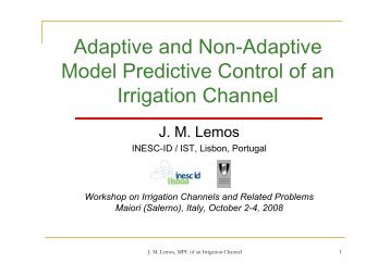Adaptive and Non-Adaptive Model Predictive Control of an Irrigation ...