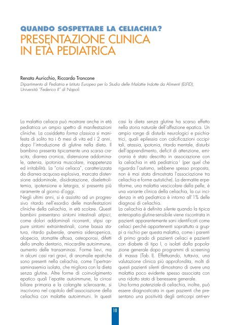 la malattia celiaca in medicina generale - Associazione Italiana ...