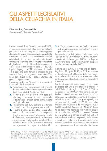 la malattia celiaca in medicina generale - Associazione Italiana ...