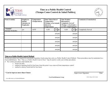 Time as a Public Health Control