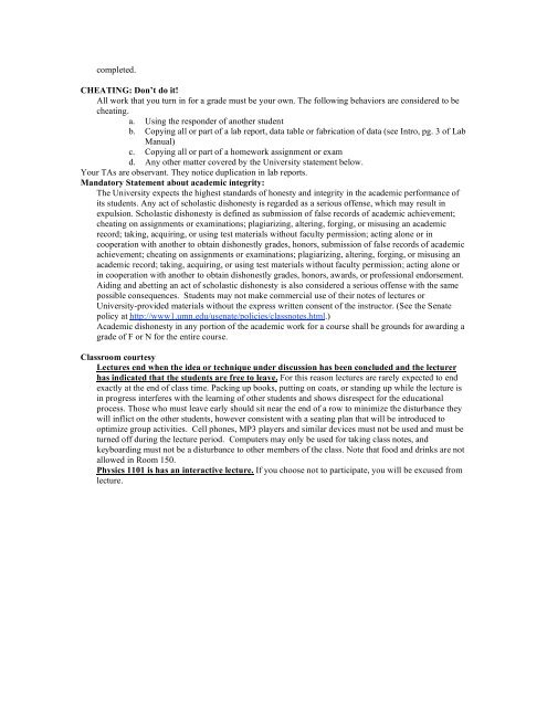 Sample syllabus - College of Continuing Education - University of ...