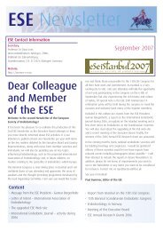 2nd ESE Newsletter - the European Society of Endodontology