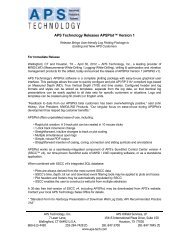 Press Release - APS Technology