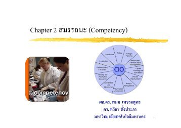 Chapter 2 à¸ªà¸¡à¸£à¸£à¸à¸à¸° (Competency) - à¸¡à¸«à¸²à¸§à¸´à¸à¸¢à¸²à¸¥à¸±à¸¢à¹à¸à¸à¹à¸à¹à¸¥à¸¢à¸µà¸¡à¸«à¸²à¸à¸à¸£