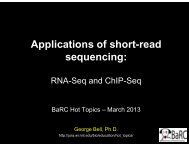 Applications of short-read sequencing: - Bioinformatics and ...