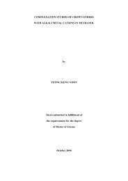 COMPLEXATION STUDIES OF CROWN ETHERS - ePrints@USM