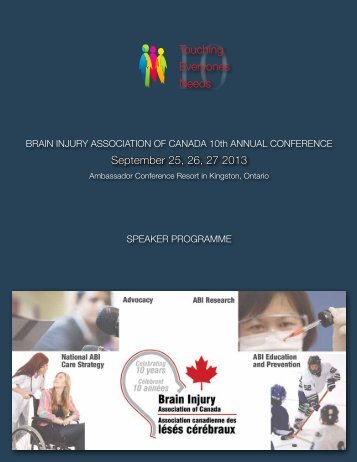 Speaker Program - The Brain Injury Association of Canada