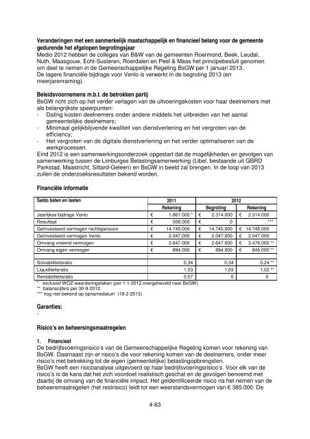 Jaarrekening - Gemeente Venlo