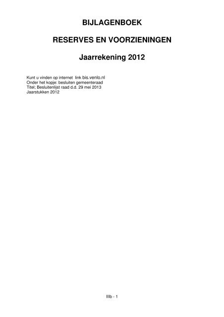 Jaarrekening - Gemeente Venlo