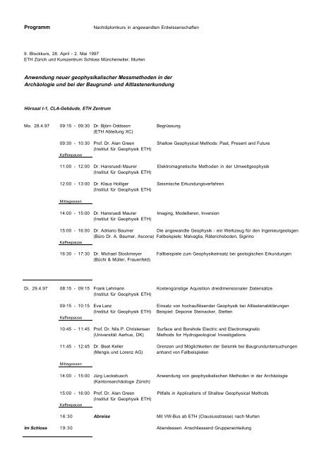 Kursprogramm als PDF-Datei - Zertifikatslehrgang in angewandten ...