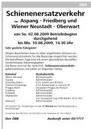 zw. Aspang - Friedberg und Wiener Neustadt - Oberwart - ÃBB