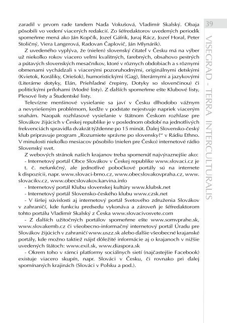 Zrkadlenie (PDF - 8MB) - SlovÃ¡ci vo svete