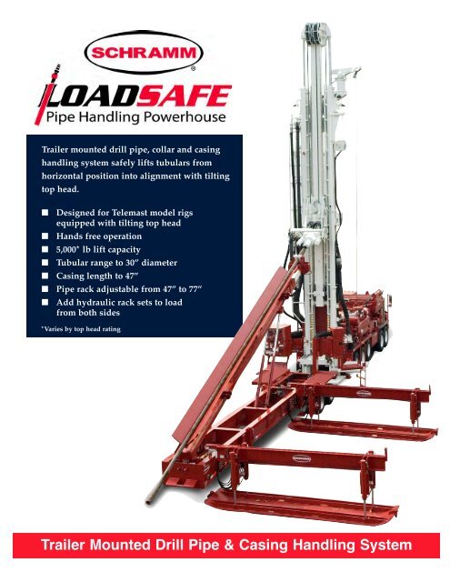 Trailer Mounted Drill Pipe & Casing Handling System - Schramm Inc.