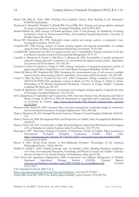 Emergy evaluation of a traditional farming system. Case study: Leh District (Ladakh - Indian Trans-Himalaya)