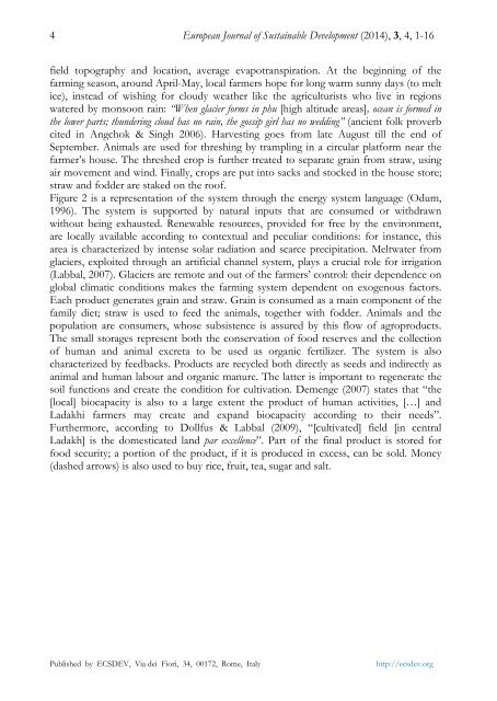 Emergy evaluation of a traditional farming system. Case study: Leh District (Ladakh - Indian Trans-Himalaya)