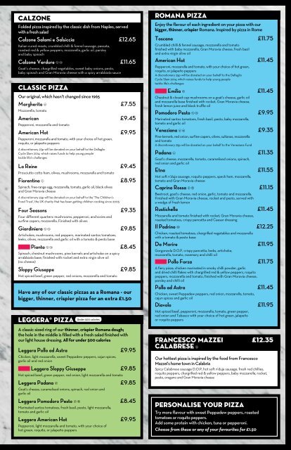 Download our menu - Pizza Express