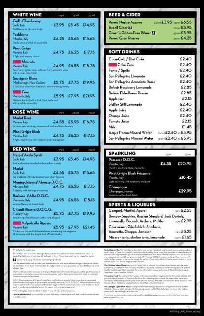 Download our menu - Pizza Express