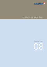Finanzbericht der Messer Gruppe 2009 - Messer  Austria GmbH