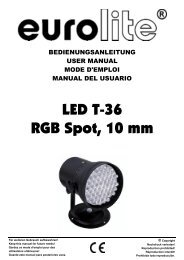 EUROLITE LED PAR-64 RGB Spot short User Manual