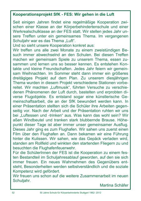 Jahresbericht 2012 - Schule fÃ¼r KÃ¶rperbehinderte