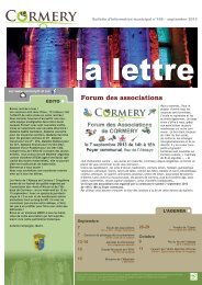 La Lettre nÂ°186, septembre 2013 - Cormery
