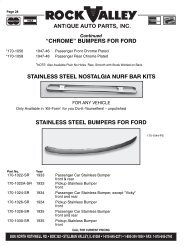 stainless steel bumpers for ford - Rock  Valley Antique Auto Parts, Inc.