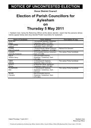 Parish Council (Uncontested) - 5 May 2011 - Dover District Council