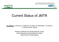 Current Status of JMTR - University of Missouri Research Reactor ...