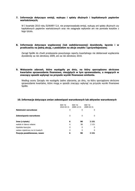 INFORMACJA DODATKOWA 1. Informacje ogÃ³lne ... - Notowania