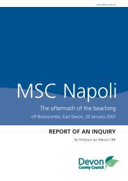 The aftermath of the beaching REPORT OF AN INQUIRY