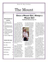 September 2011 - Mount St. Mary Academy - Website