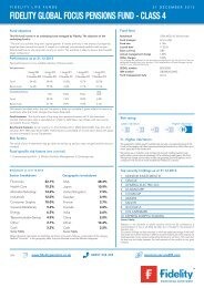 global focus pensions fund - class 4 - Fidelity Worldwide Investment