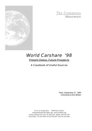 Carsharing 98 Casebook - The Commons