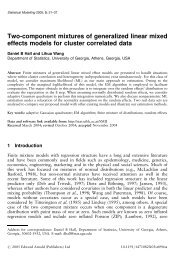 Two-component mixtures of generalized linear mixed effects models ...