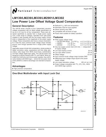 LM139/LM239/LM339/LM2901/LM3302 Low Power Low ... - UNH IT