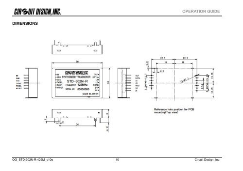 STD-302N-R 429MHz Operation Guide - Circuit Design, Inc.