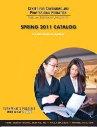SpRing 2011 catalog - William Paterson University