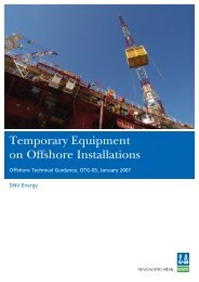 OTG-5 Temporary Equipment on Offshore Installations - DNV