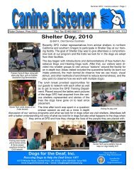 Summer 2010 - Issue #113 - Dogs for the Deaf, Inc.